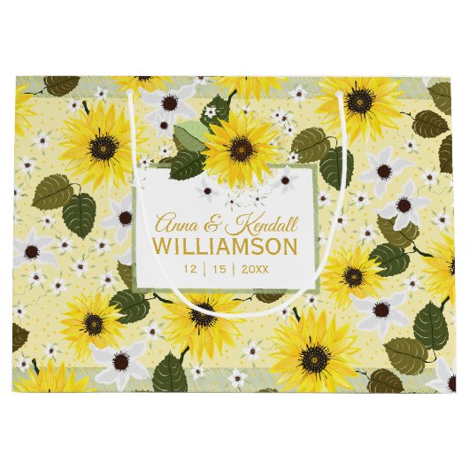 Zonnebloem Gele Floral Groot Cadeauzakje (Voorkant)