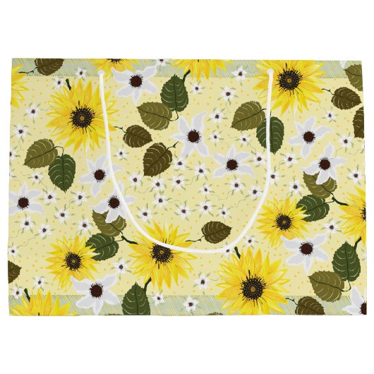 Zonnebloem Gele Floral Groot Cadeauzakje (Achterkant)