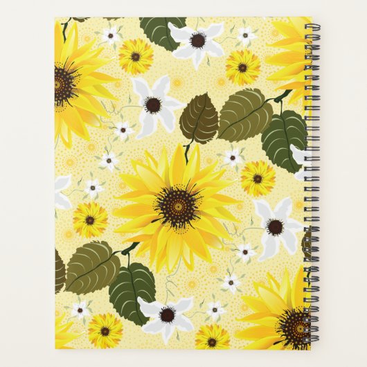 Zonnebloem Gele Floral Planner (Achterkant)