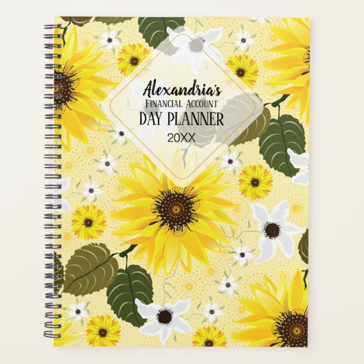 Zonnebloem Gele Floral Planner (Voorkant)