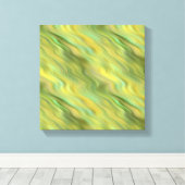 Zonnebloem Gele Golf Textuur Canvas Afdruk (Insitu (Houten vloer))