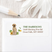 Zonnebloem Gele Labrador Retriever Etiket (Insitu)