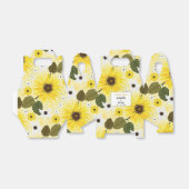 Zonnebloem Gele Landtuin Bloemen | Bruiloft Bedankdoosjes (Uitgevouwen)