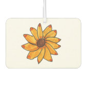Zonnebloem Gele Marker Hand getekend Luchtverfrisser (Voorkant)