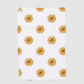 Zonnebloem gele marker patroon golfhanddoek (Voorkant)