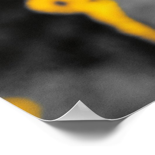 Zonnebloem: Gele plons van kleur Poster (Hoek)