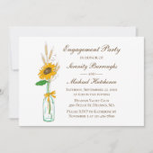 Zonnebloem Gele Tuin Bloemen Verlovingsfeest Kaart (Voorkant)