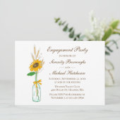 Zonnebloem Gele Tuin Bloemen Verlovingsfeest Kaart (Staand voorkant)