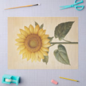 Zonnebloem Gele Waterverf Achtergrond Decoupage Tissuepapier (Craft)