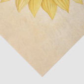 Zonnebloem Gele Waterverf Achtergrond Decoupage Tissuepapier (Detail)