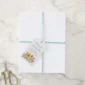 Zonnebloem Gele Waterverf Florence Baby shower Cadeaulabel (Met Touw)