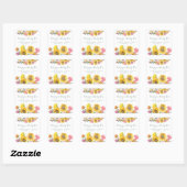 Zonnebloem Gele Waterverf Florence Baby shower Vierkante Sticker (Vel)
