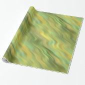 Zonnebloem Gele Wavy Textuur Cadeaupapier (Uitgerold)