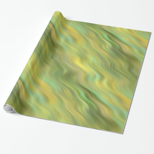 Zonnebloem Gele Wavy Textuur Cadeaupapier (Uitgerold)