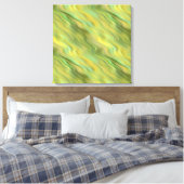 Zonnebloem Gele Wavy Textuur Canvas Afdruk (Insitu (Slaapkamer))