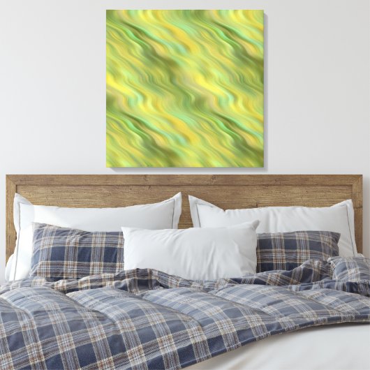 Zonnebloem Gele Wavy Textuur Canvas Afdruk (Insitu (Slaapkamer))
