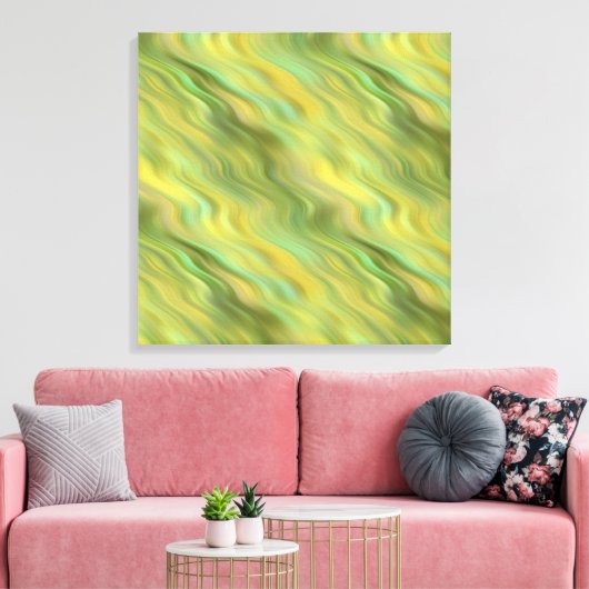 Zonnebloem Gele Wavy Textuur Canvas Afdruk (Insitu (Woonkamer))