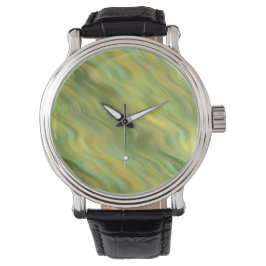 Zonnebloem Gele Wavy Textuur Horloge