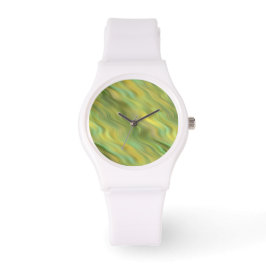 Zonnebloem Gele Wavy Textuur Horloge