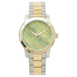 Zonnebloem Gele Wavy Textuur Horloge