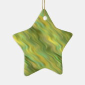 Zonnebloem Gele Wavy Textuur Keramisch Ornament (Rechts)