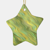 Zonnebloem Gele Wavy Textuur Keramisch Ornament (Links)