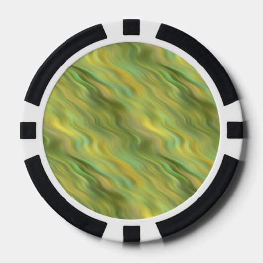 Zonnebloem Gele Wavy Textuur Poker Chips (Voorkant)