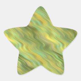 Zonnebloem Gele Wavy Textuur Ster Sticker