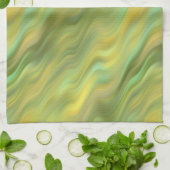 Zonnebloem Gele Wavy Textuur Theedoek (Gevouwen)