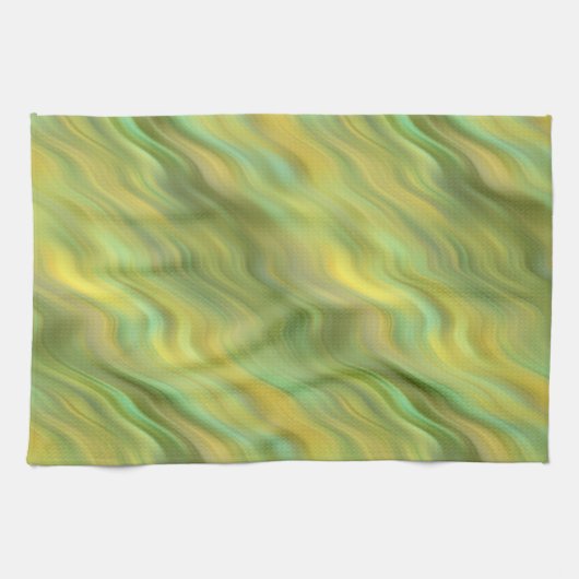 Zonnebloem Gele Wavy Textuur Theedoek (Horizontaal)