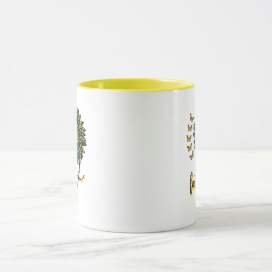 Zonnebloem Geloof geïnspireerd Classic Mok, 11 oz Mok (Midden)