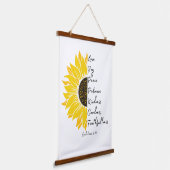 Zonnebloem & Geloof Hangend Wandkleed (Gebogen)