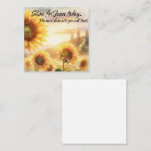 Zonnebloem, geloof notitiekaartje (Voorkant / Achterkant)