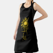 Zonnebloem geloof voor mannen vrouwen, grappige zo schort (Insitu)