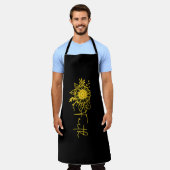 Zonnebloem geloof voor mannen vrouwen, grappige zo schort (Gedragen)