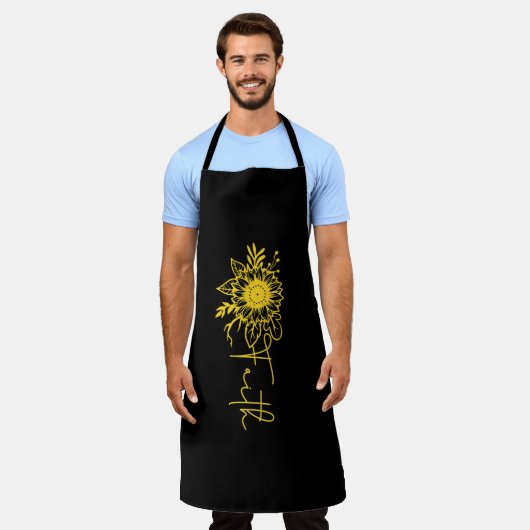 Zonnebloem geloof voor mannen vrouwen, grappige zo schort (Gedragen)