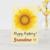 Zonnebloem - Gelukkige verjaardag oma! Kaart (Gele Bloem)