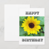 Zonnebloem Gelukkige Verjaardagskaart Bedankkaart (Voorkant / Achterkant)
