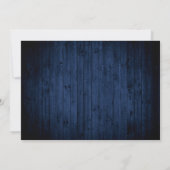 Zonnebloem Gemengd Floral Blue Wood 3 Foto Save The Date (Achterkant)