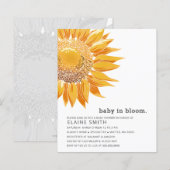 Zonnebloem Genderneutraal Baby shower Uitnodiging (Voorkant / Achterkant)