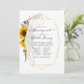 Zonnebloem Geometric Summer Baby shower per mail Kaart (Staand voorkant)