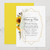 Zonnebloem Geometric Summer Vrijgezellenfeest per  Kaart (Voorkant / Achterkant)