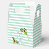 Zonnebloem Geometric Wedding Bedankdoosjes (Geopend)