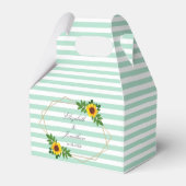 Zonnebloem Geometric Wedding Bedankdoosjes (Voorkant Zijde)