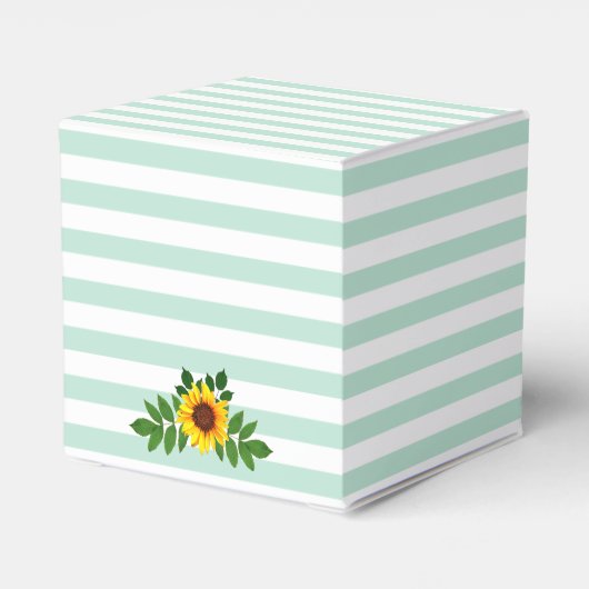 Zonnebloem Geometric Wedding Bedankdoosjes (Achterkant)