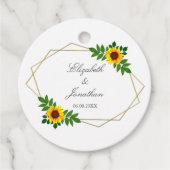 Zonnebloem Geometric Wedding Bedankjes Labels (Voorkant)