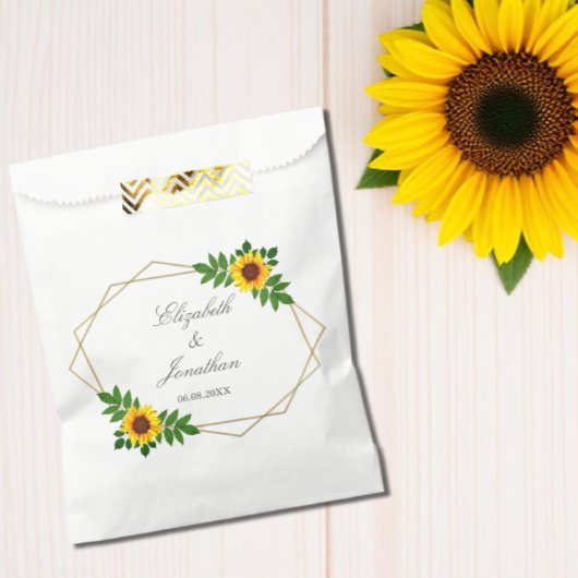 Zonnebloem Geometric Wedding Bedankzakje