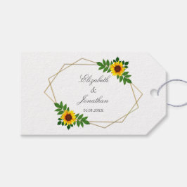 Zonnebloem Geometric Wedding Cadeaulabel