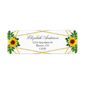 Zonnebloem Geometric Wedding Etiket (Voorkant)