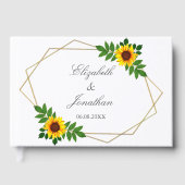 Zonnebloem Geometric Wedding Gastenboek (Voorkant)